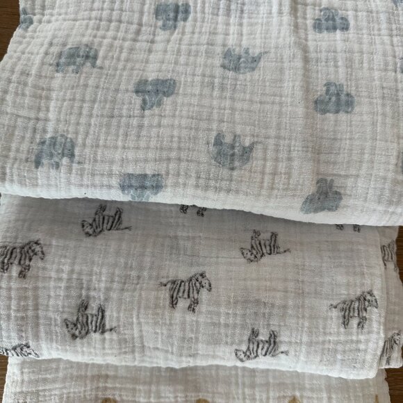 Aden + Anais Cotton Muslin Swaddle 4-Pack Animal Kingdom - Picture 5 of 6
